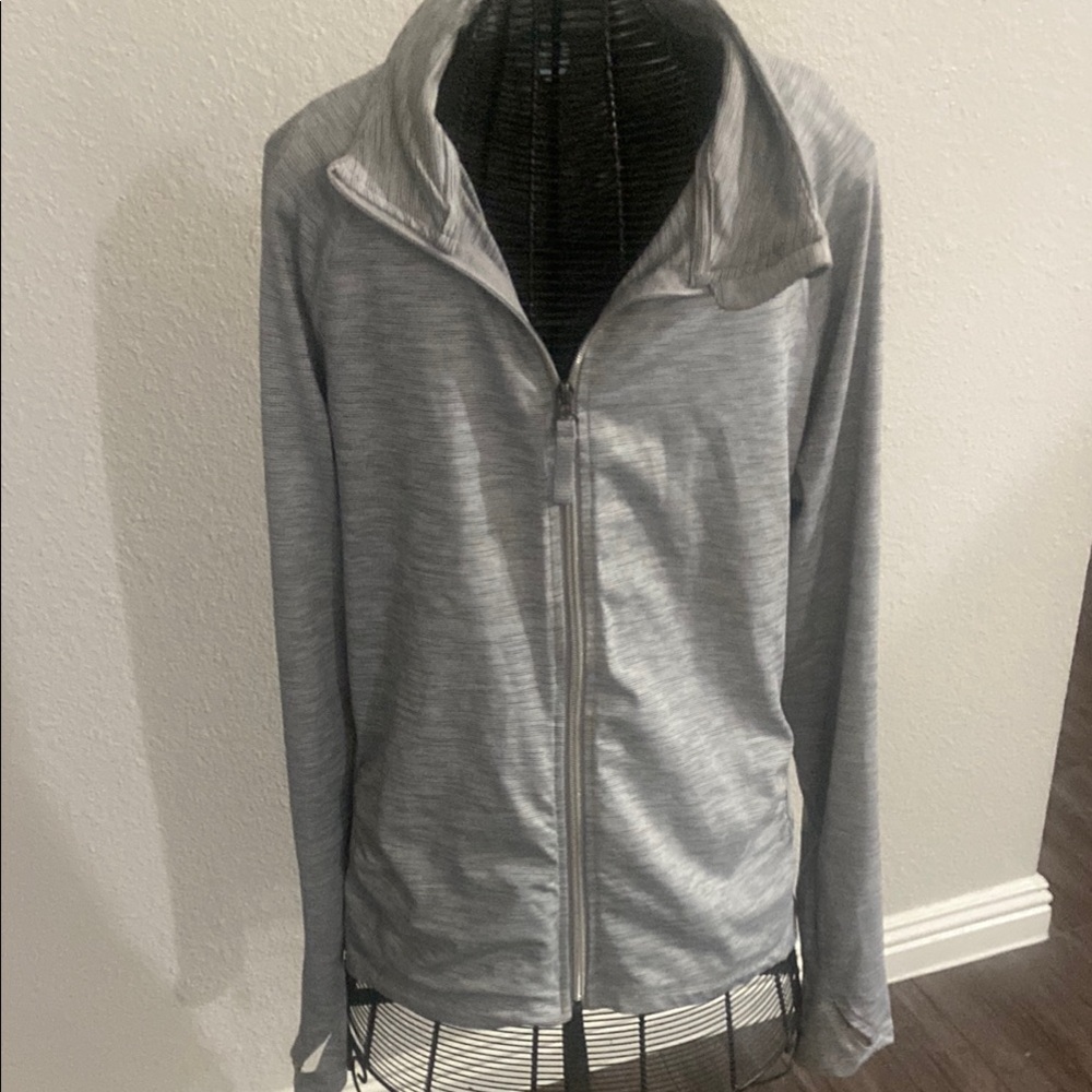 All in Motion Gray Striped Activewear Top